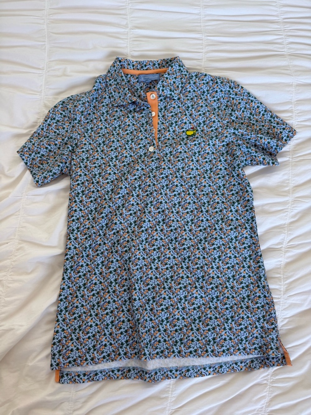 Masters Women’s Peach Polo with Blue & Orange